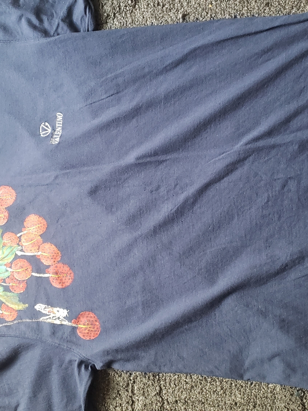 Giovanni Valentino Men's Blue Painting Graphic Cotton Knit T-Shirt Size 48